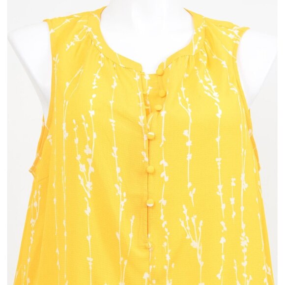Ava & Viv Art Wear Yellow Tank Top Summer Travel Plus Size 1X - Picture 5 of 7